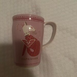 Anthropologie CAPRICORN Mug Coffee Tea Latte Cup Zodiac Sign Danielle Kroll Pink